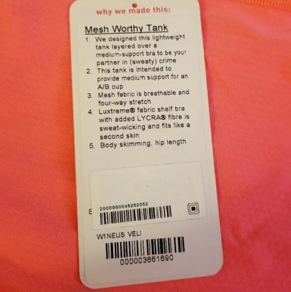 LULULEMON Mesh Worthy Tank Very Light Flare - Picture 6 of 6